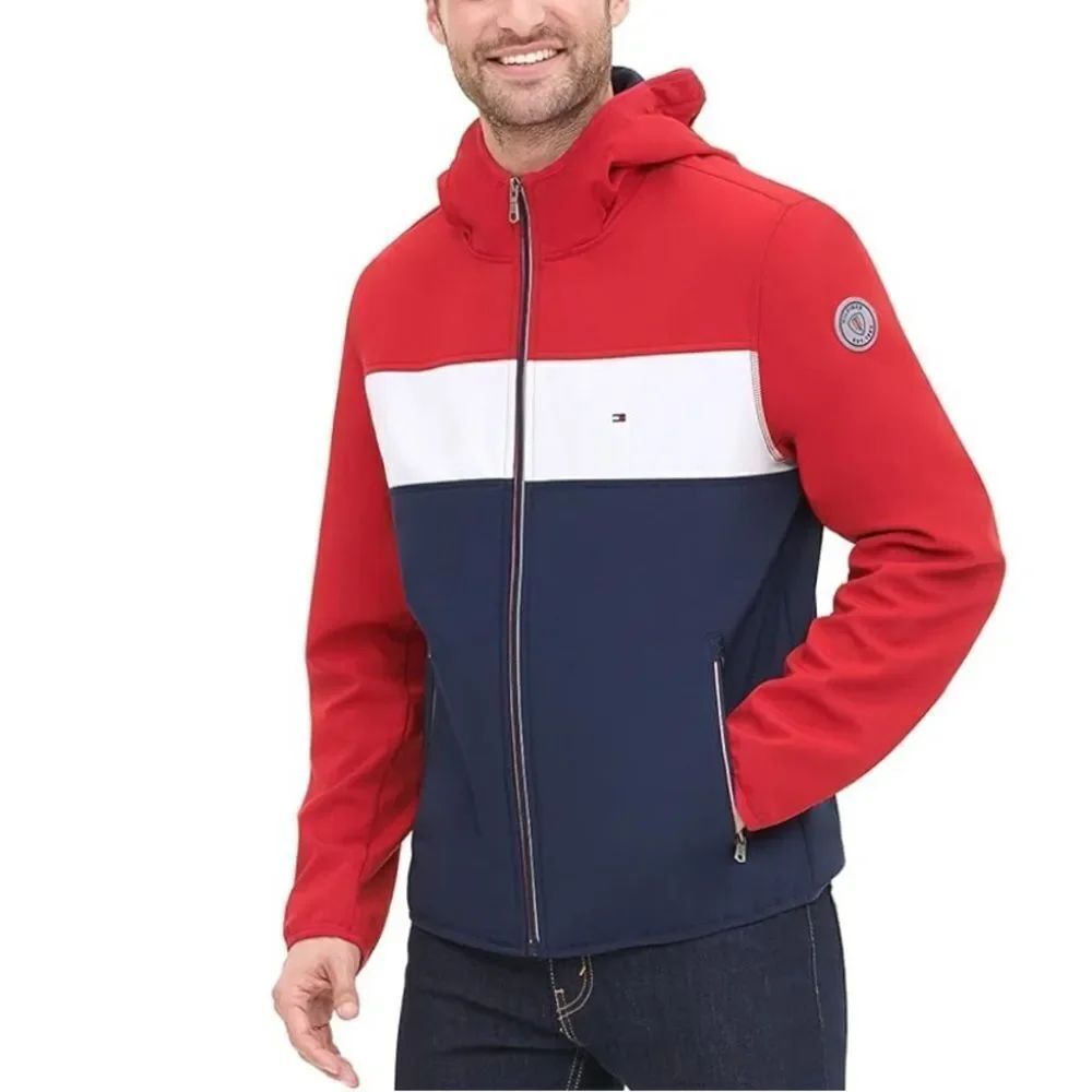 Tommy Hilfiger Men's Hooded Performance Soft ShellโJacket NEW with tag